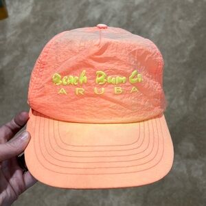 BEACH B CO ARUBA ORANGE HAT-GTH- 100% NYLON